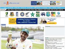 Tablet Screenshot of cricket-records.com